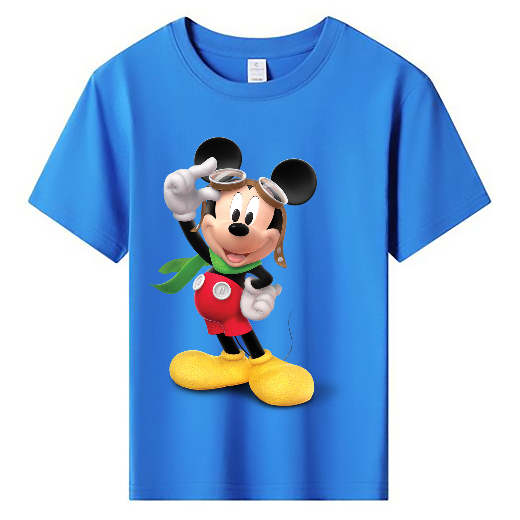 ミッキーマウス Mickey Mouse 綿100％キッズTシャツ（フロントプリント）
